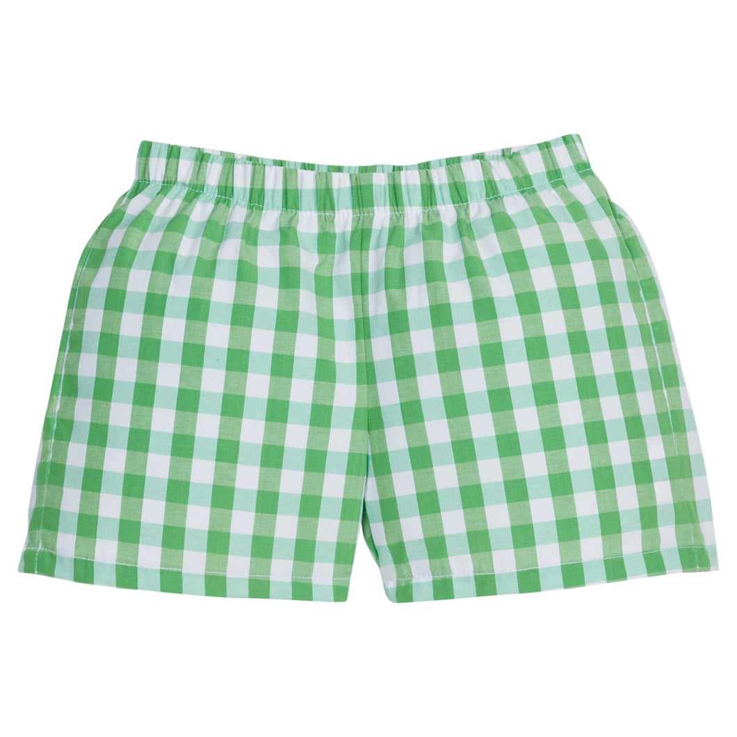 Green Hills Check Basic Shorts