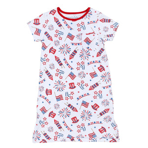 Red, White, and Blue! Girls Nightdress