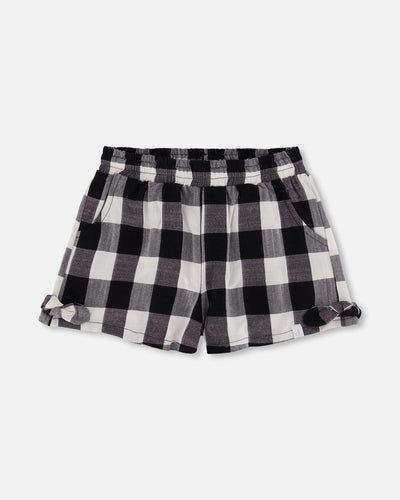 DPD24 Black and White Check Shorts