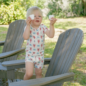 Kids Bamboo PJ Set in Tiny Claws