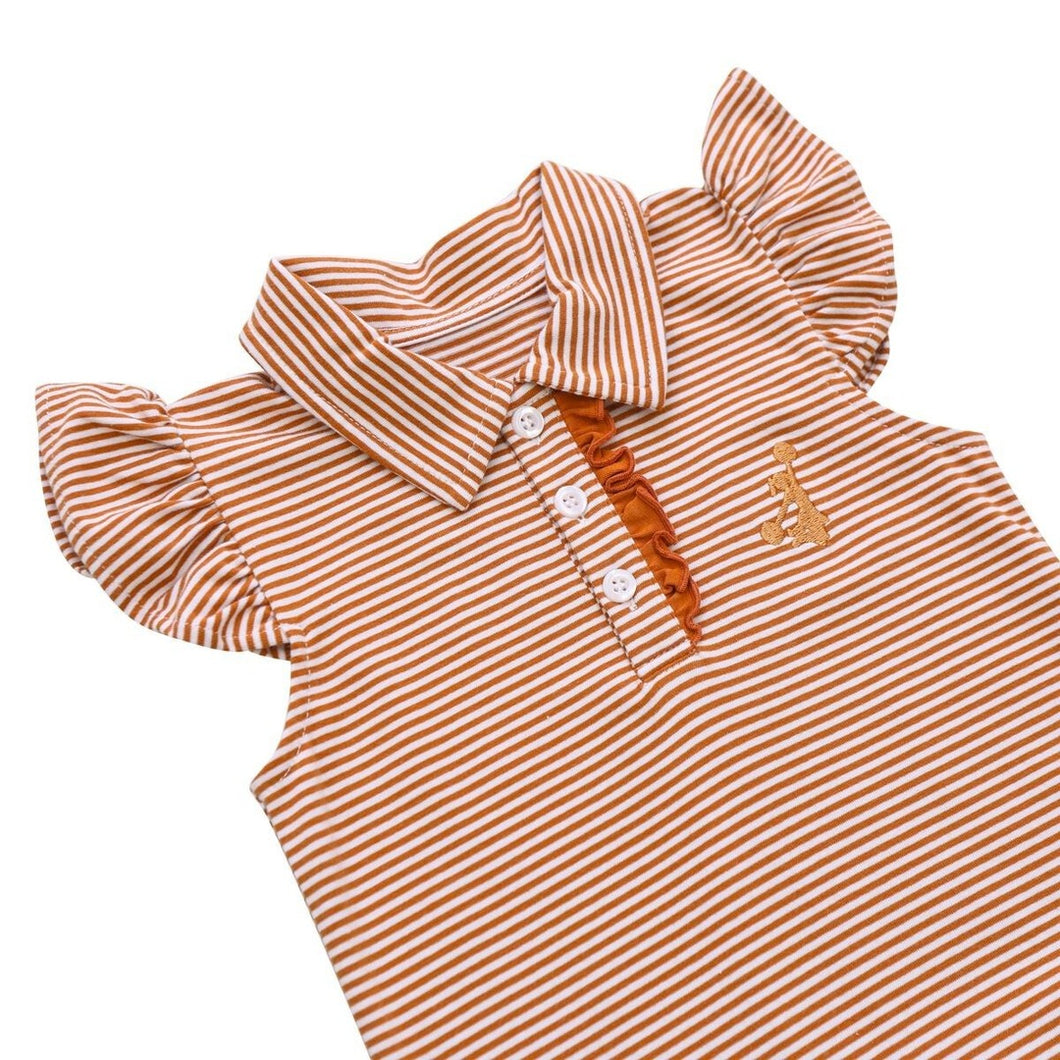 Burnt Orange Game Day Polo Dress