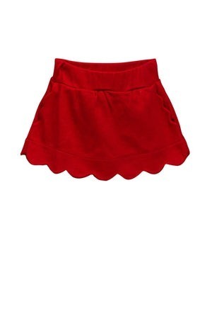 TPP24 Red Scallop Skirt