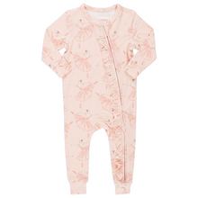 Baby Girls Ruffle Bamboo Romper - Pink Ballerinas