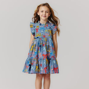 Girls Jennifer Dress - Bows on Bows