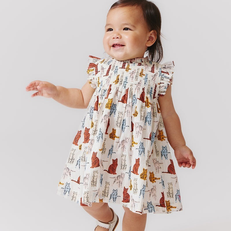 Baby Girls Stevie Dress Set - Tabby Cats