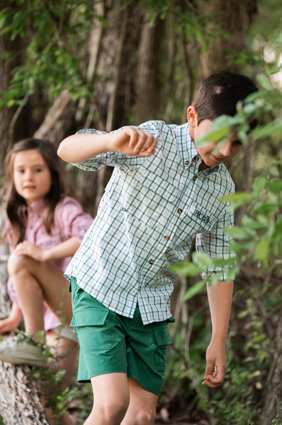 PD24 Green Windowpane Fishing Shirt