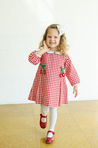 FE25 Check Dress with Flowers