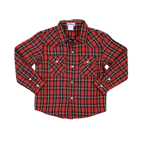 BQ25 Holiday Plaid Pearl Snap Flannel