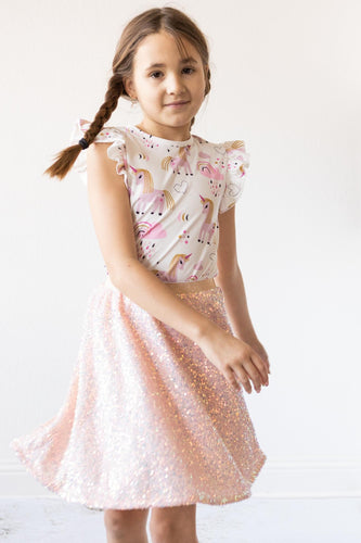 MR25 Peach Sequin Skort