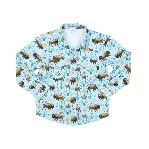 BQ25 Western Buffalo Pearl Snap Shirt