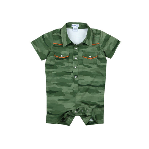BQ25 Classic Camo Pearl Snap Romper