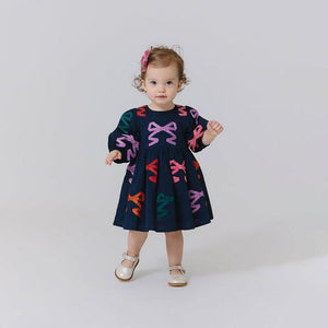 PC25 Multi Bow Applique Baby Brooke Dress