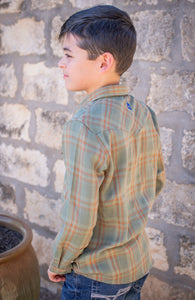 BQ25 Deer Camp Plaid Pearl Snap Flannel