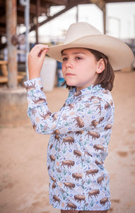 BQ25 Western Buffalo Pearl Snap Shirt