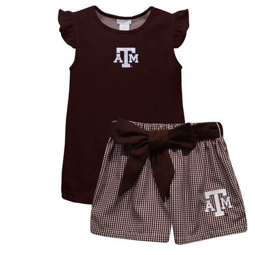 A&M Girl Gingham Short Set