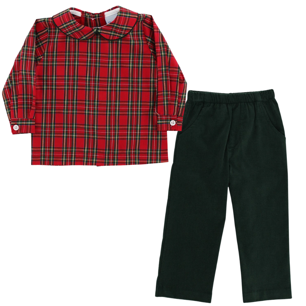 BB25 Tartan Plaid Pant Set