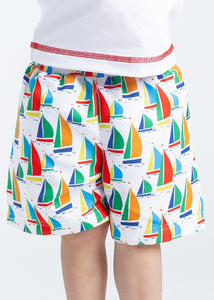 FE25 Sailboat Print Swim Trunk