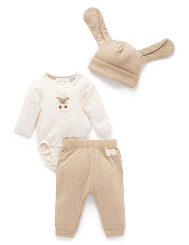 PB25 Tan 3 Piece Lamb Set