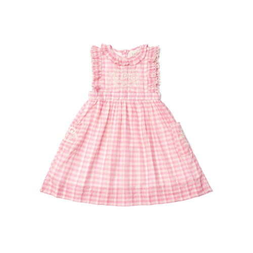 Clover Dress in Pink Picnic Plaid