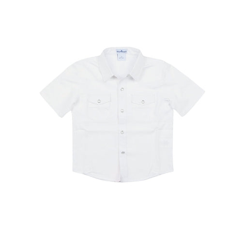 BQ24 White Pearl Snap Shirt