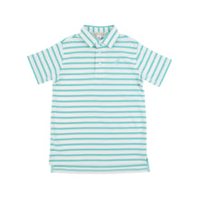 TBBC25 Prim and Proper Polo in Turks Teal Stripe