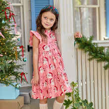 PC25 Jennifer Dress in Pink Candy Cane Santa