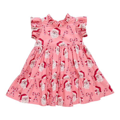 PC25 Jennifer Dress in Pink Candy Cane Santa