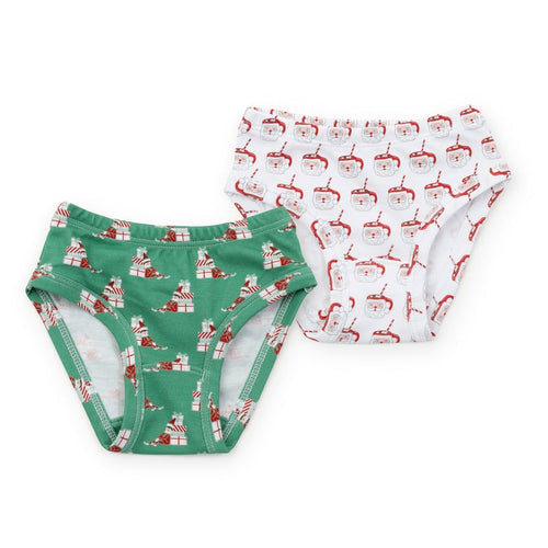 LH24 Lauren Girls' Underwear Set - Hot Cocoa Santa/Santa's Helper