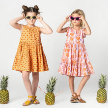 Girls Eloise Dress in Orange Dahlia