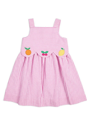 FE25 Seersucker Dress with Fruit