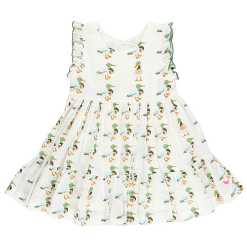 Kelsey Dress in Mallard Friends