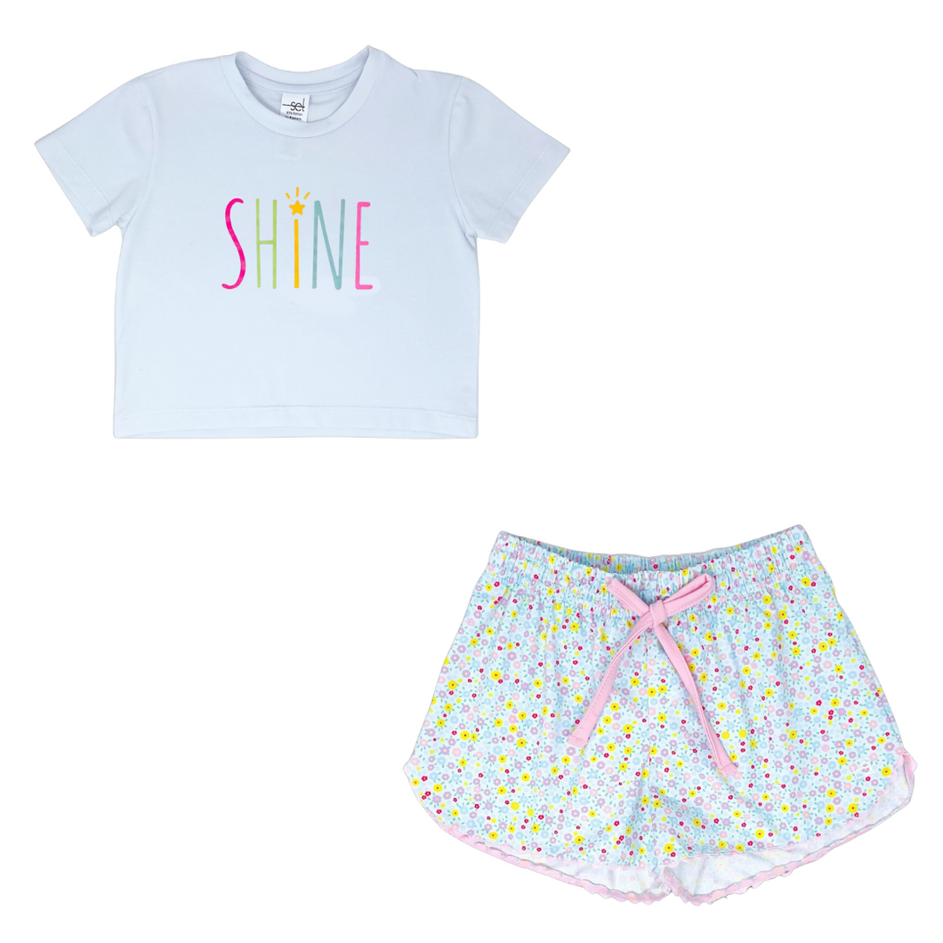 Shine Floral Short Set