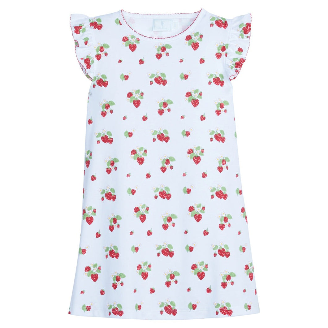 Angel Sleeve Dress in Strawberries