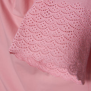 Deep Blush Lace Sleeve Top