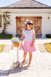 TBBC25 Searcy Skort in Hamptons Hot Pink Gingham