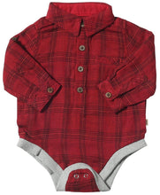 MH24 Red and Black Plaid Jasper Onesie