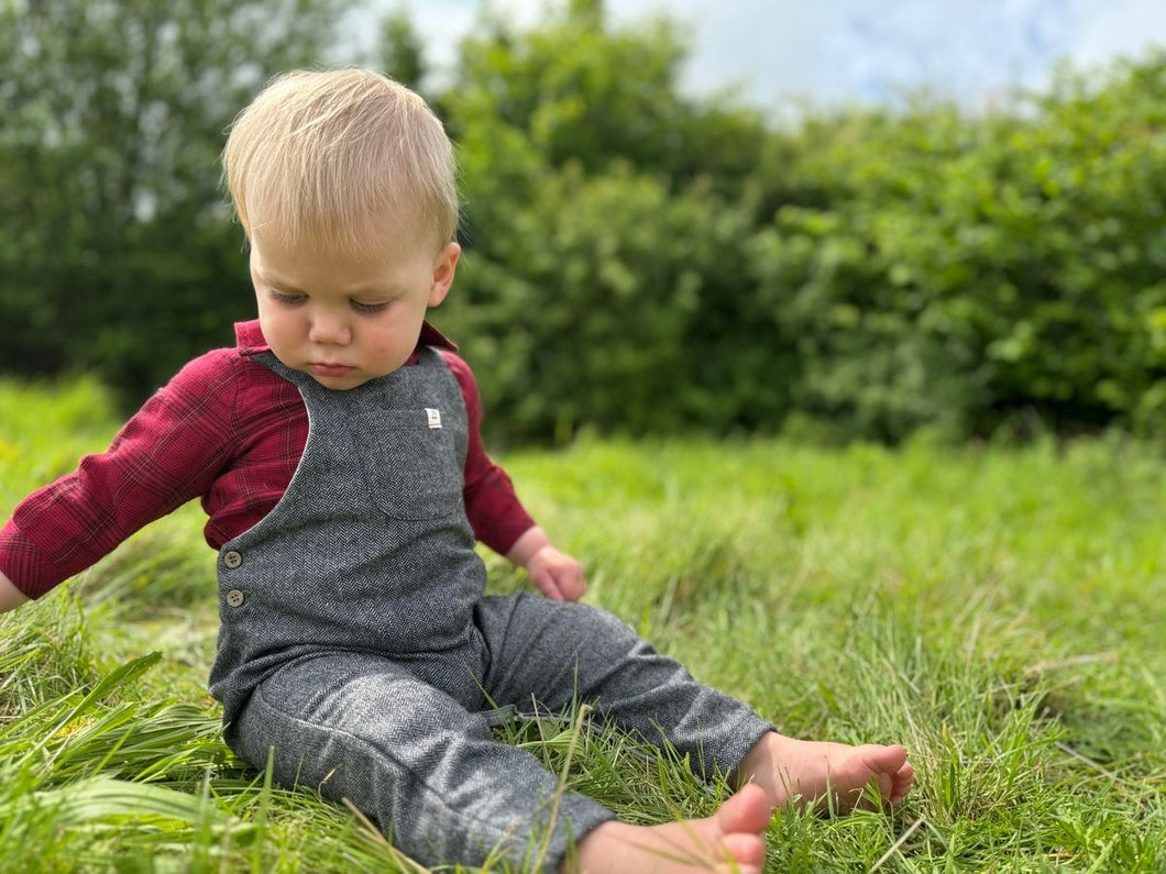 MH24 Red and Black Plaid Jasper Onesie