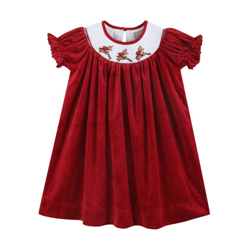 LC24 Reindeer Valour Smocked Dress