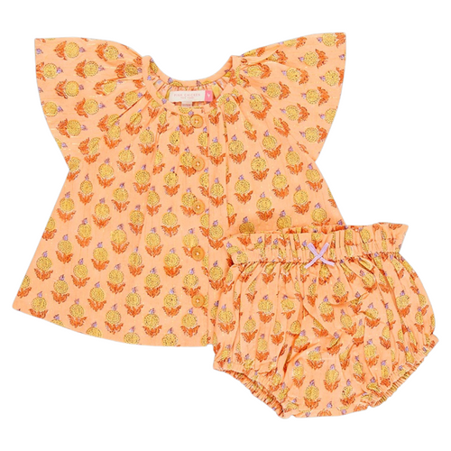 Willow 2 Piece Set in Orange Dahlia