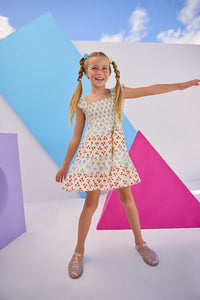 BSB25 Multi Marigold Twirl Dress