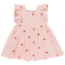Elise Dress in Strawberry Embroidery