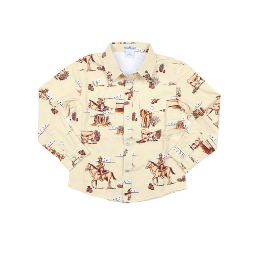 BQ24 Cattle Drive Pearl Snap Long Sleeve Shirt