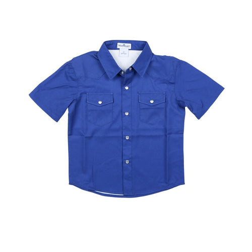 BQ24 Navy Pearl Snap Shirt