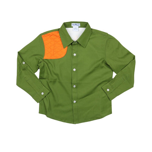 BQ24 Post Oak and Blaze Orange Long Sleeve Shirt