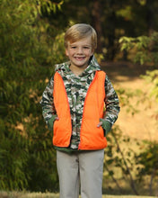 YL24 Reversible Orange Camo Vest