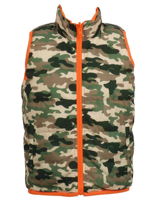 YL24 Reversible Orange Camo Vest