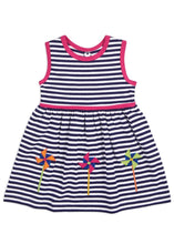 FE25 Stripe Knit Dress with Pinwheels