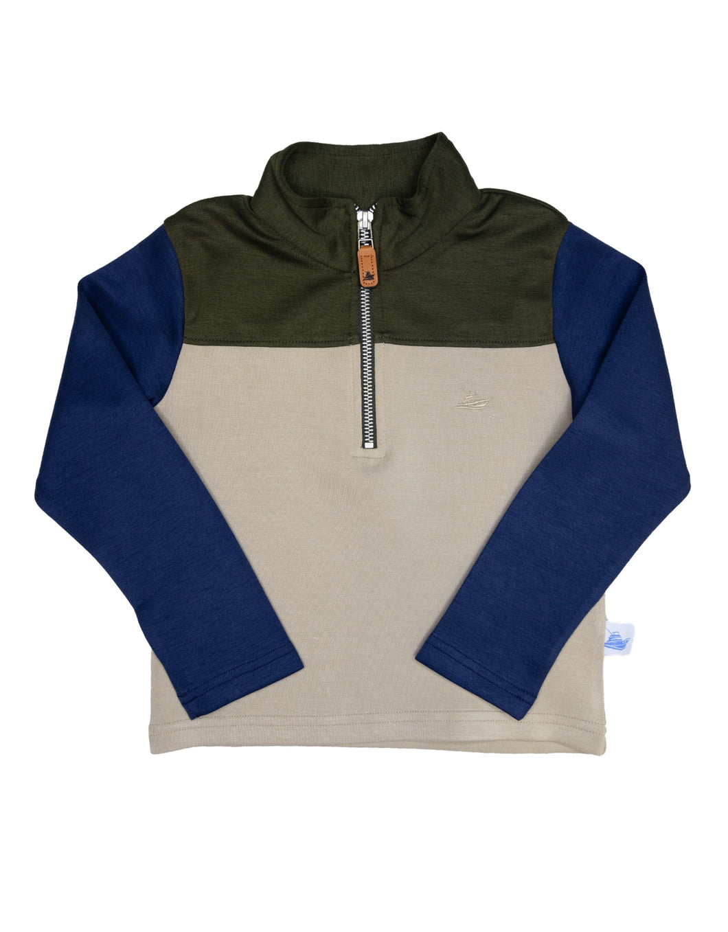 SB25 Green & Khaki Colorblock Pullover