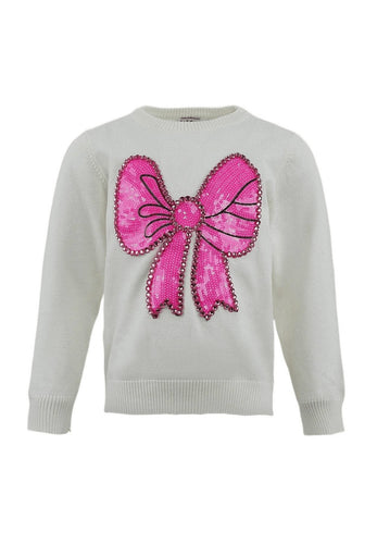 LATB25 Pinky Big Bow Sweater
