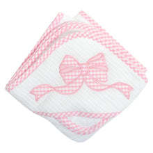 Pink Bow Hooded Towel and Washcloth Set